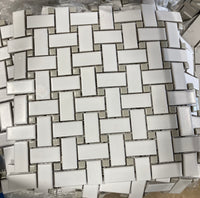 12" x 12" Mosaic Basket Wave Tile