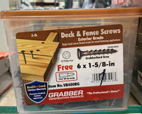 Grabber® Deck & Fence Screws 6" x 1-5/8"