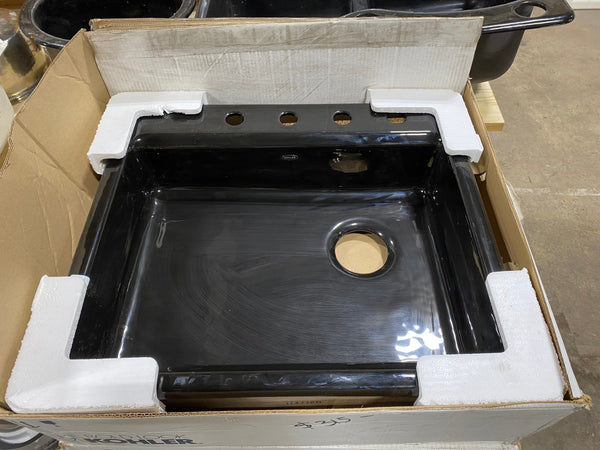 Riverby Single Basin Black Cast-Iron Sink