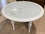 Wicker & Glass Glass-Top Accent Table