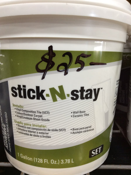 TEC Stick N Stay Sheet Vinyl and Carpet Tile Flooring Adhesive (1-Quart in  the Flooring Adhesives department at