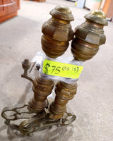 Brass Andirons Set - 2 Piece